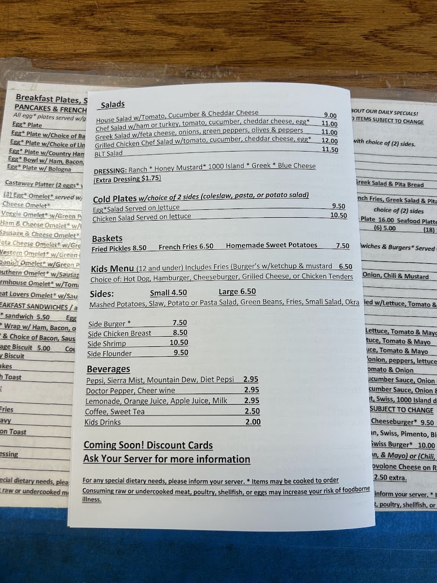 Castaway Grill Menu - Image 3