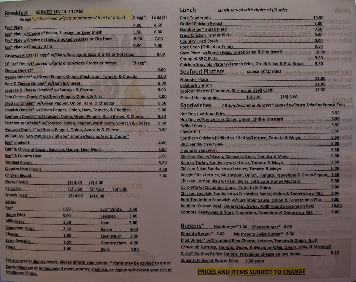 Castaway Grill Menu - Image 5